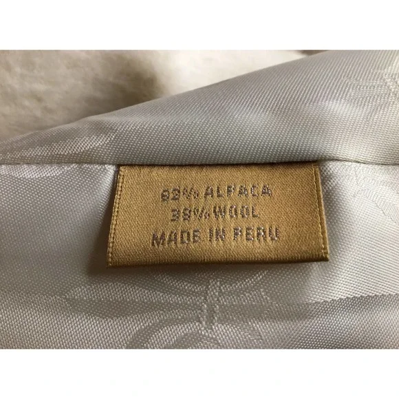 Katherine Kelly Ivory Alpaca Wool Blend Car Coat Women’s SZ 10 - Picture 6 of 7